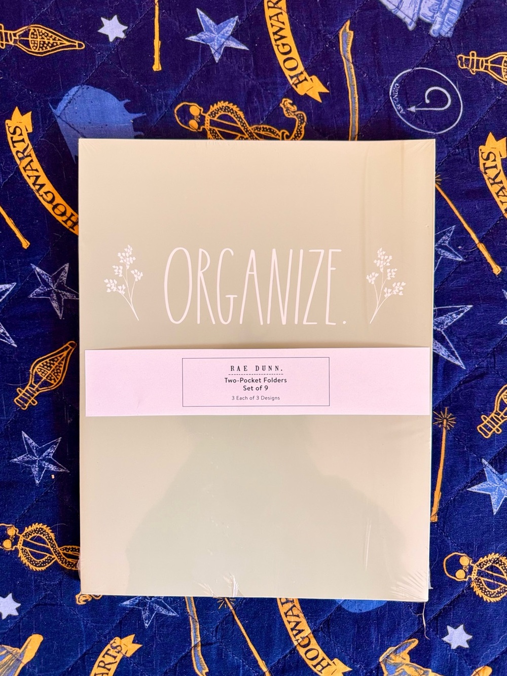 Rae Dunn Sage Green 'Organize.' Two-Pocket Folder Set